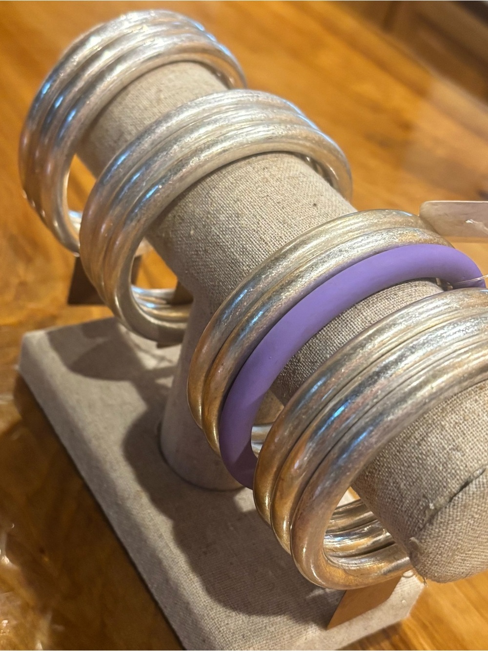 Silver Tone Bangle Bracelet Stack • Lot of 4 sets